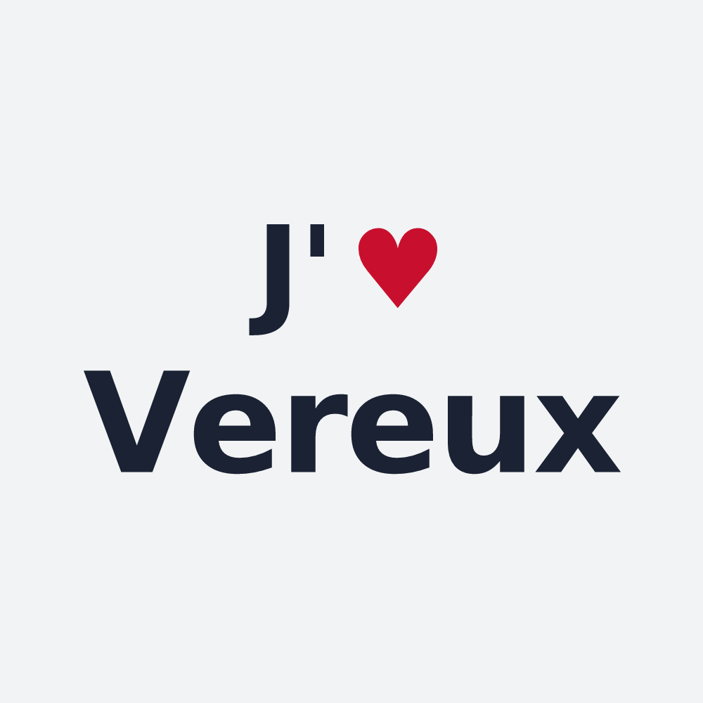 Poster personnalisé Vereux — design J'aime Vereux