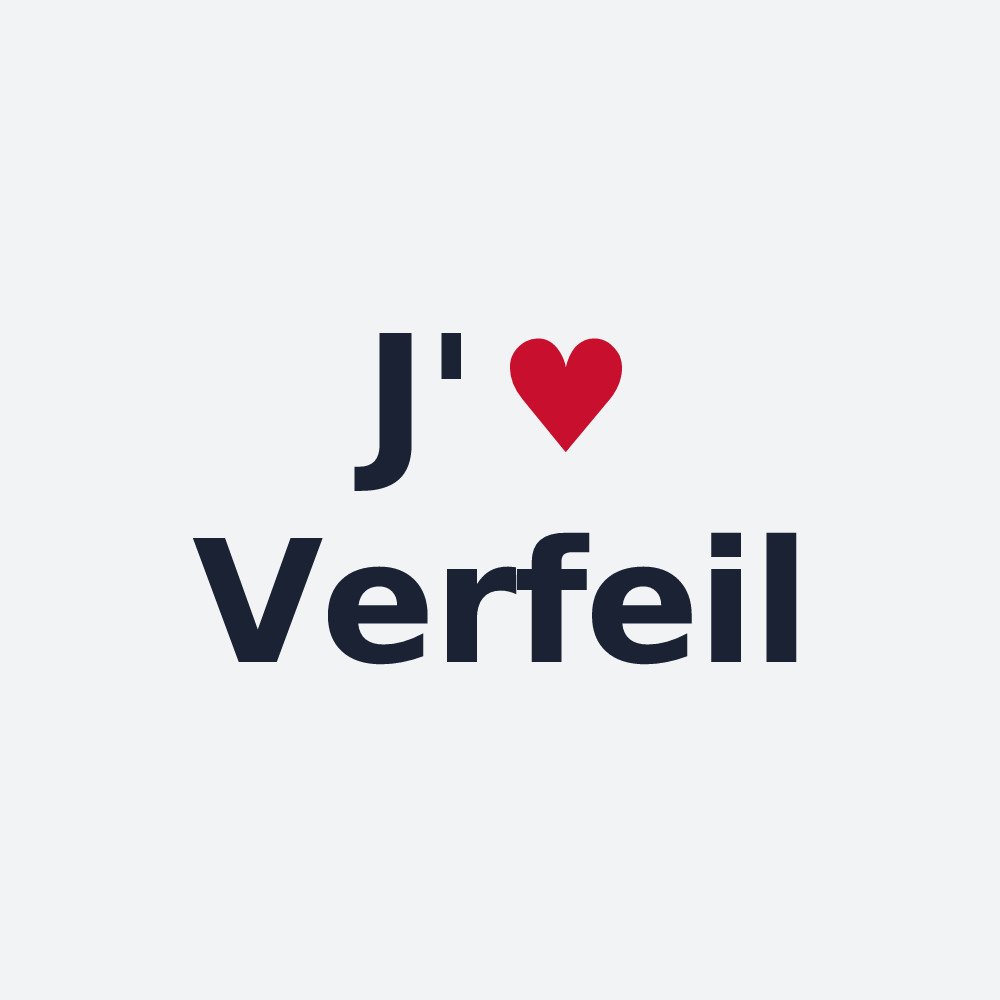 Poster personnalisé Verfeil — design J'aime Verfeil