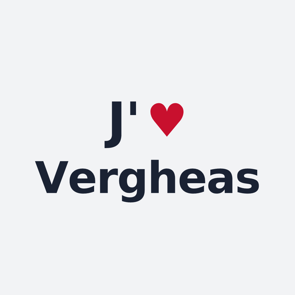 Poster personnalisé Vergheas — design J'aime Vergheas