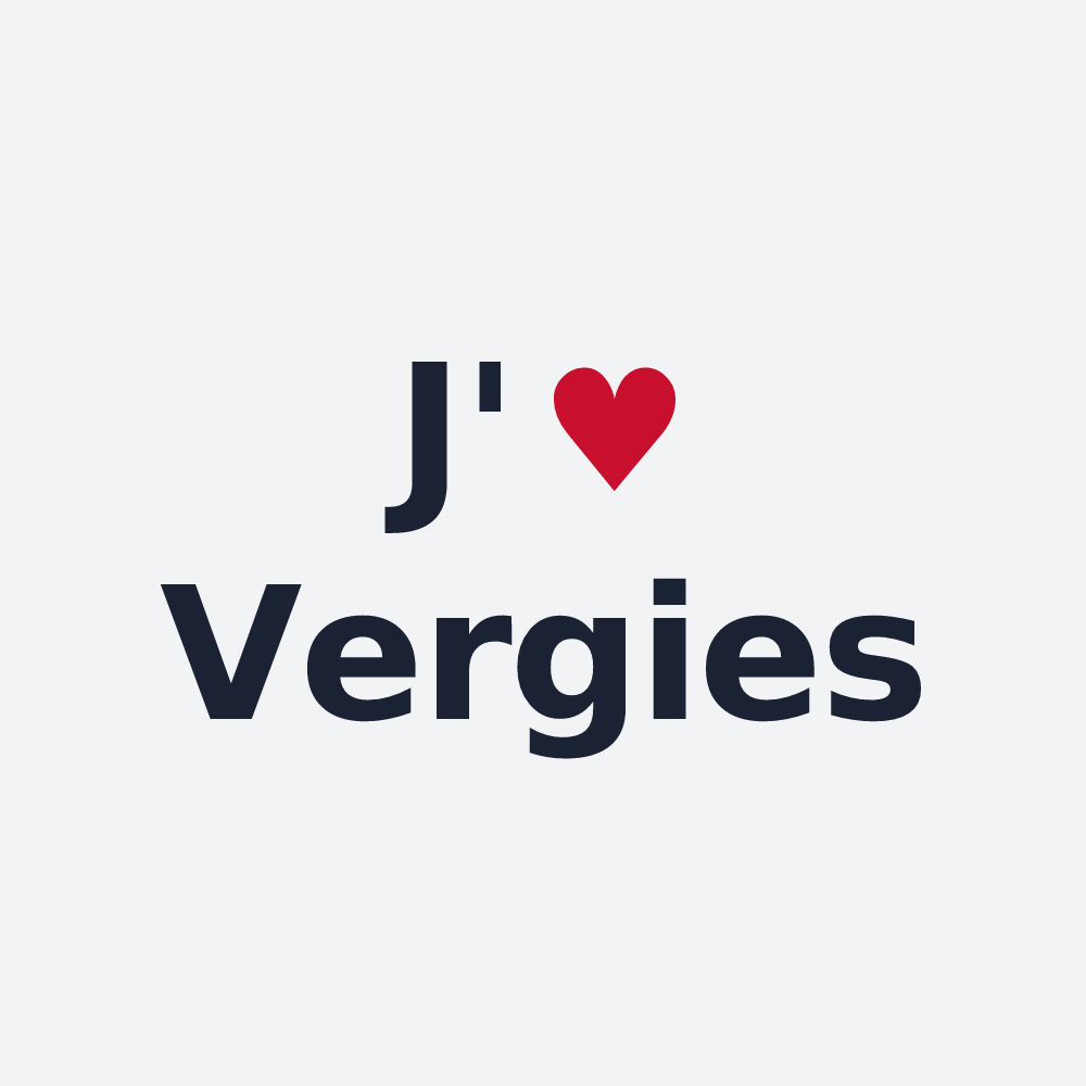 Poster personnalisé Vergies — design J'aime Vergies