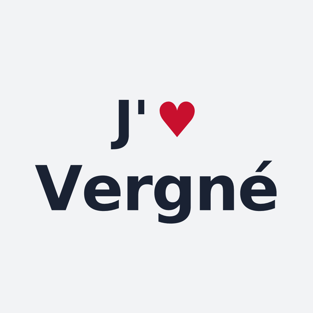Poster personnalisé Vergné — design J'aime Vergné