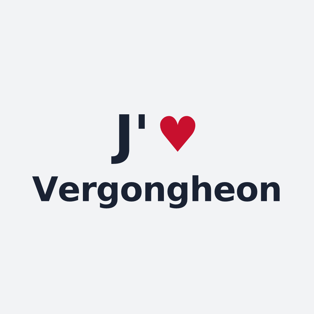 Poster personnalisé Vergongheon — design J'aime Vergongheon