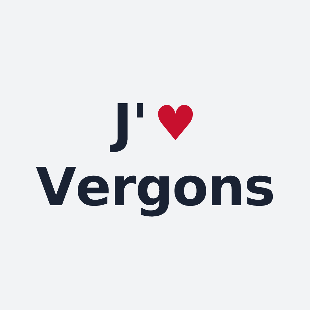 Poster personnalisé Vergons — design J'aime Vergons