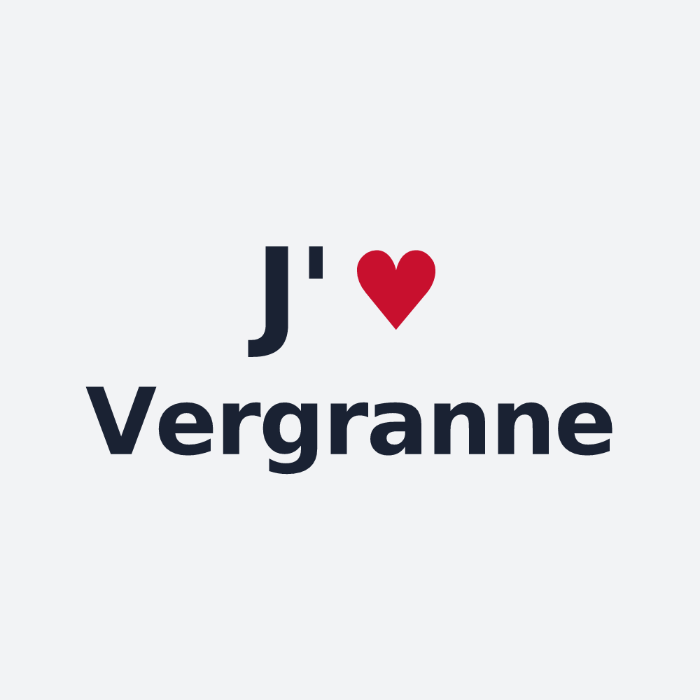 Poster personnalisé Vergranne — design J'aime Vergranne