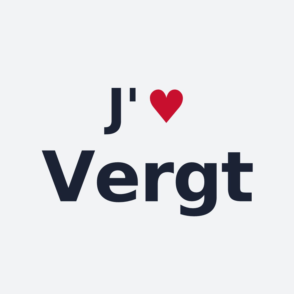 Poster personnalisé Vergt — design J'aime Vergt