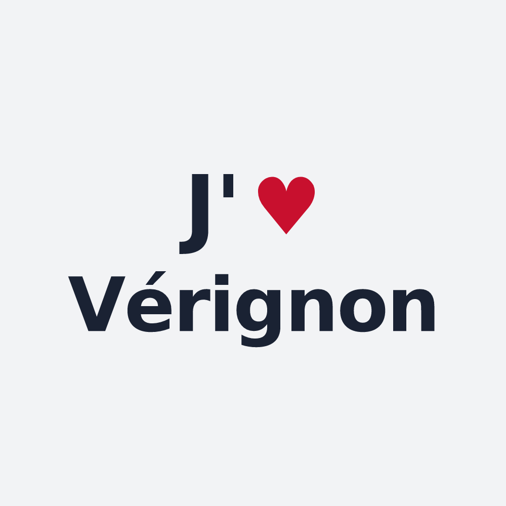 Poster personnalisé Vérignon — design J'aime Vérignon