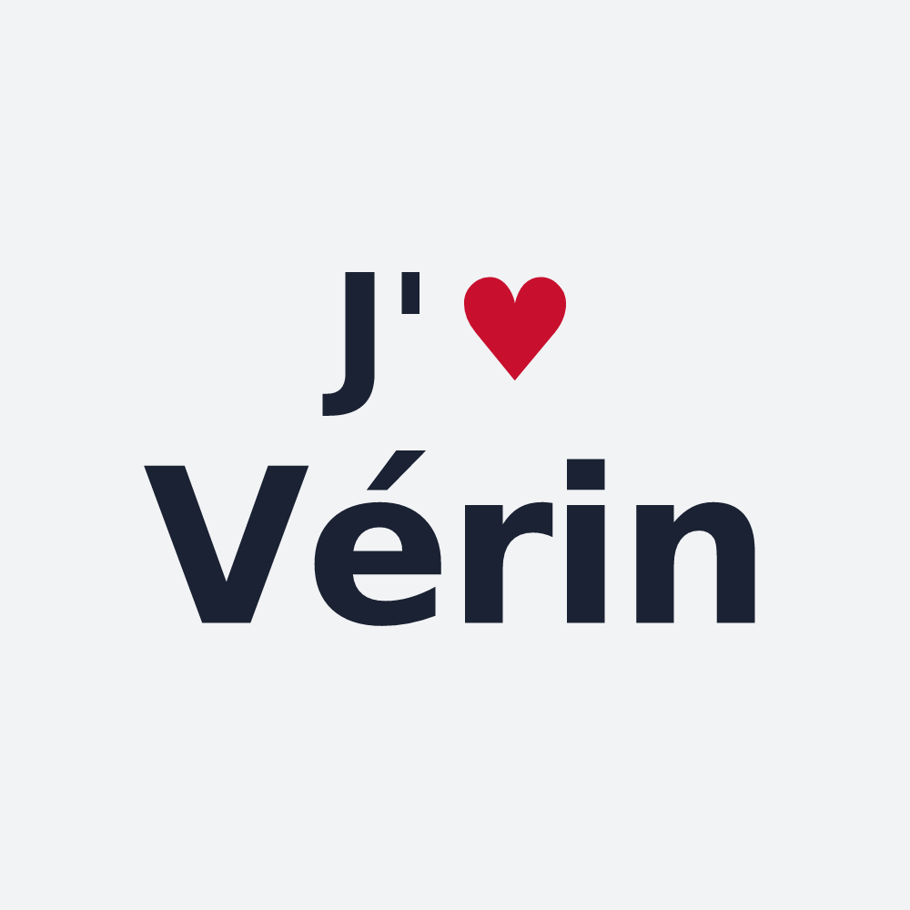 Poster personnalisé Vérin — design « J'aime Vérin » imprimé sur le poster