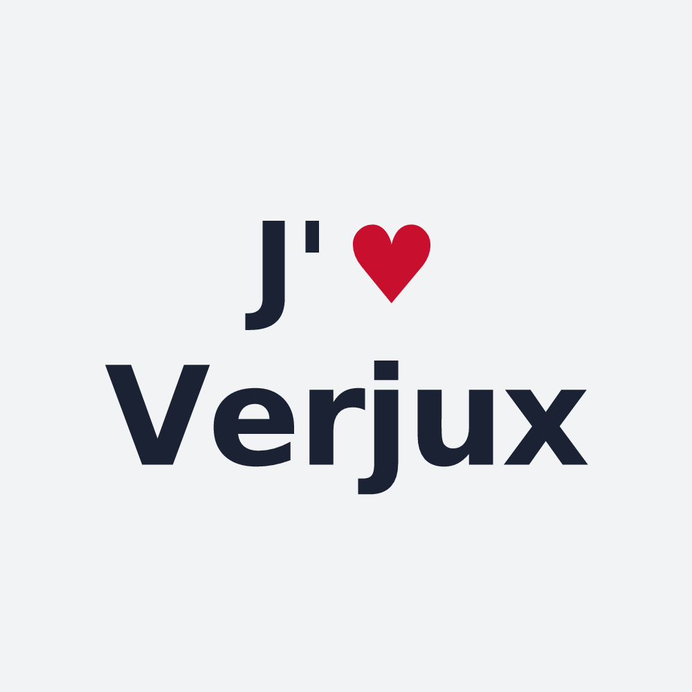 Poster personnalisé Verjux — design J'aime Verjux