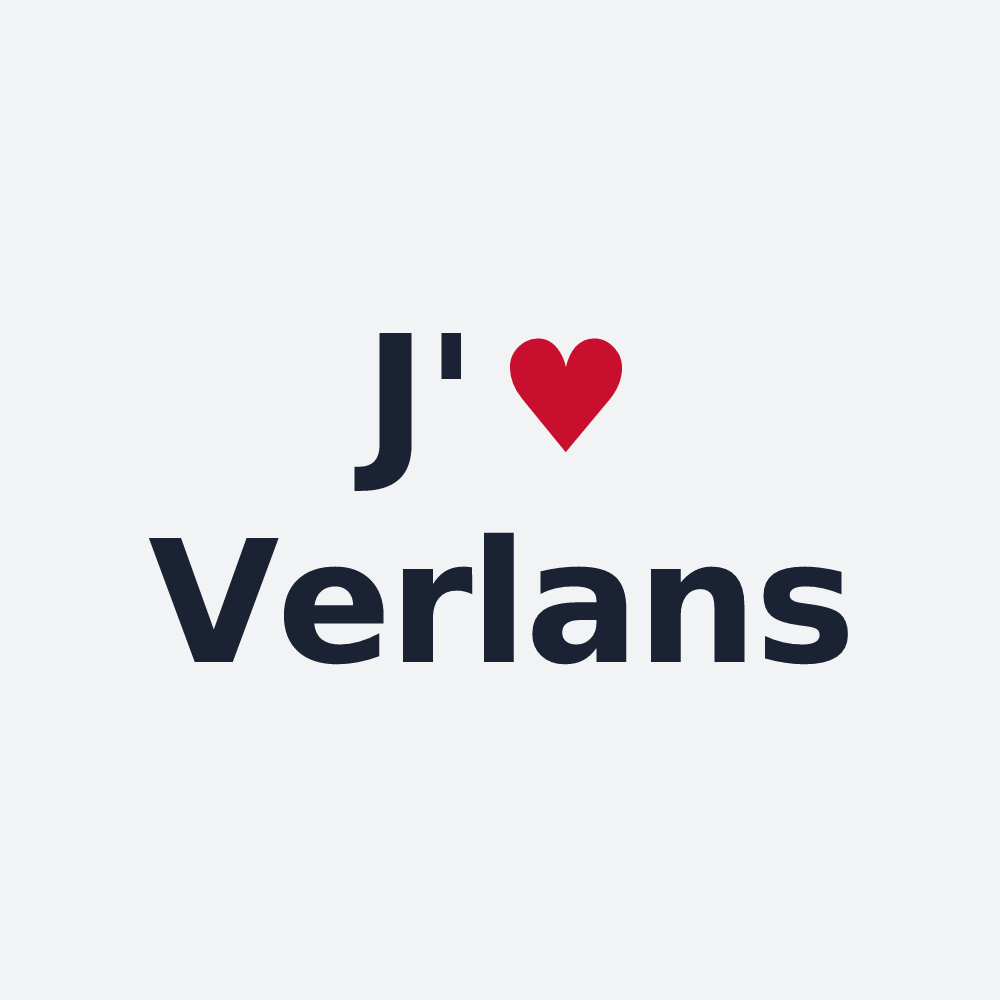Poster personnalisé Verlans — design « J'aime Verlans » imprimé sur le poster