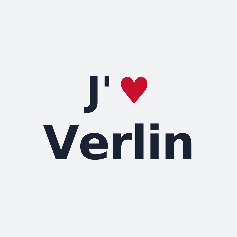 Poster personnalisé Verlin — design J'aime Verlin