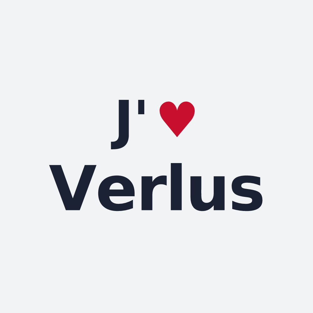 Poster personnalisé Verlus — design J'aime Verlus