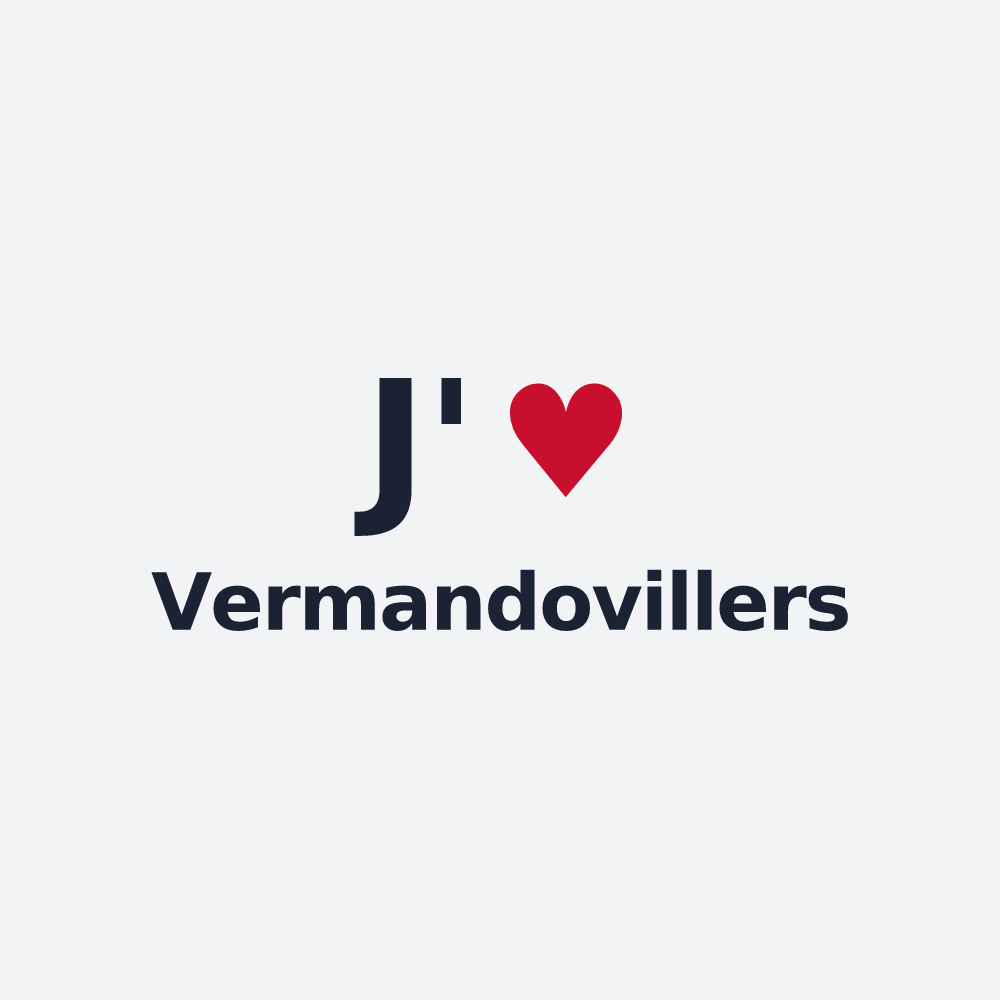 Poster personnalisé Vermandovillers — design J'aime Vermandovillers