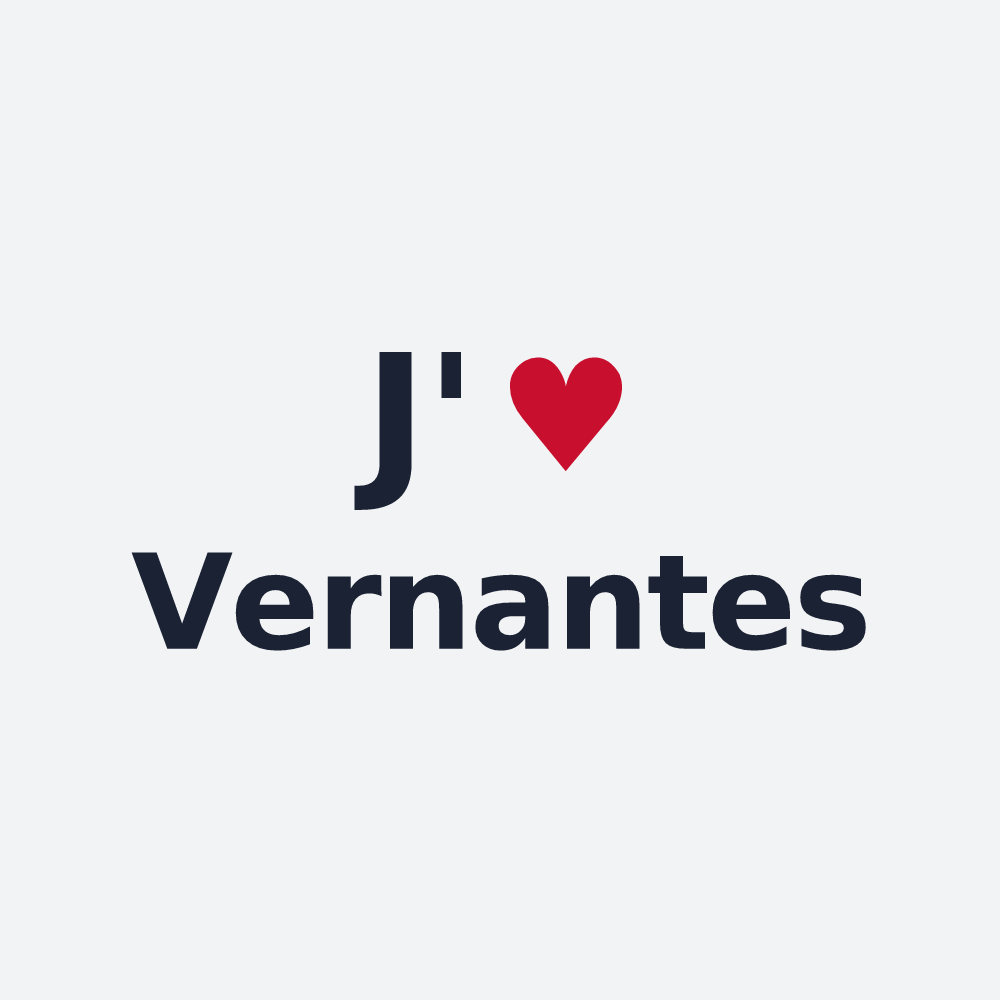 Poster personnalisé Vernantes — design J'aime Vernantes