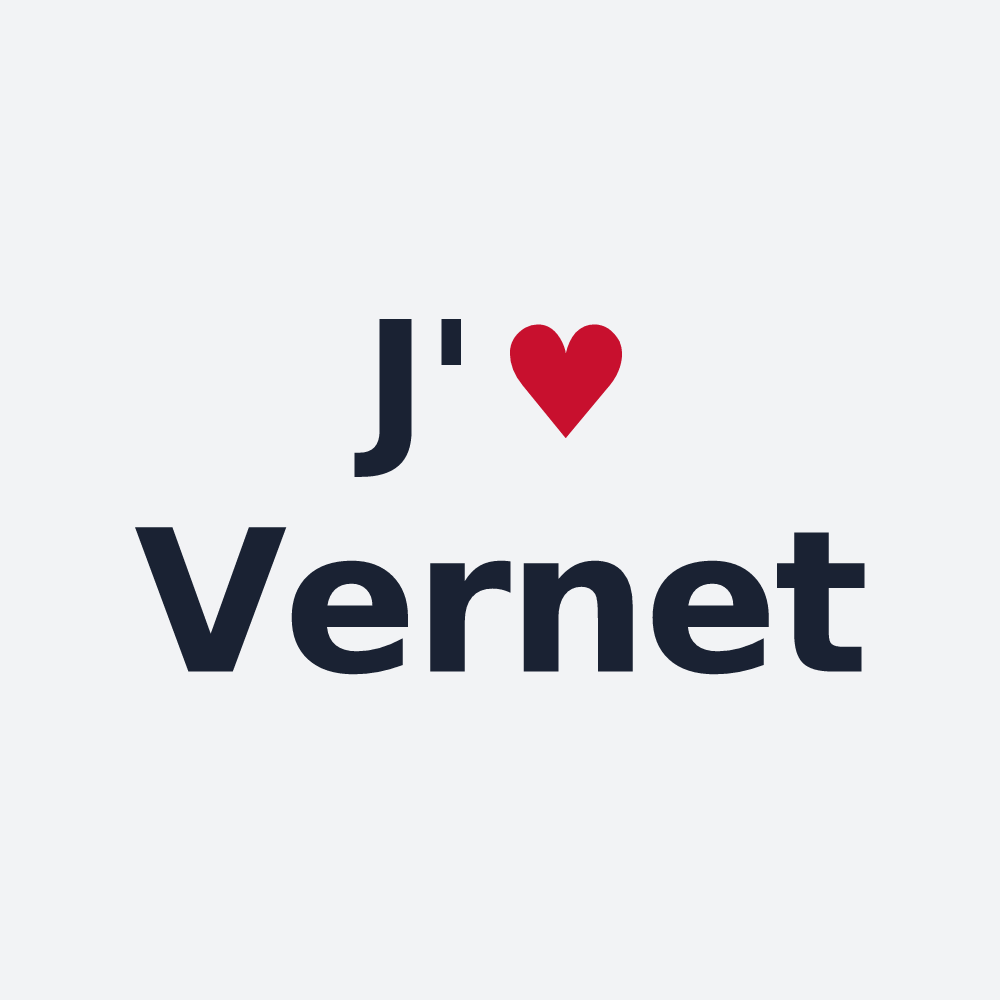 Poster personnalisé Vernet — design J'aime Vernet