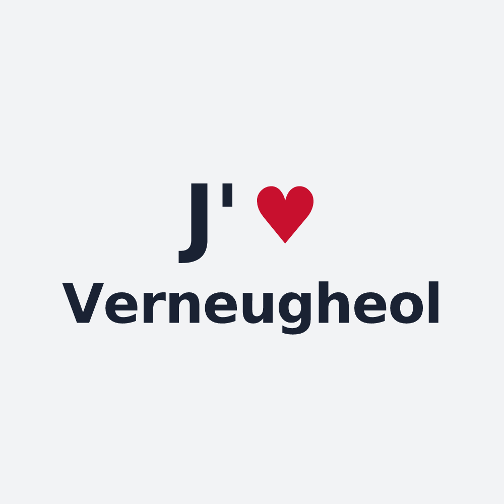 Poster personnalisé Verneugheol — design « J'aime Verneugheol » imprimé sur le poster