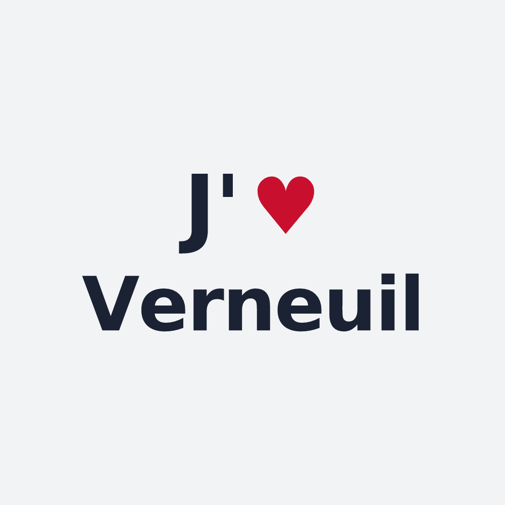 Poster personnalisé Verneuil — design J'aime Verneuil