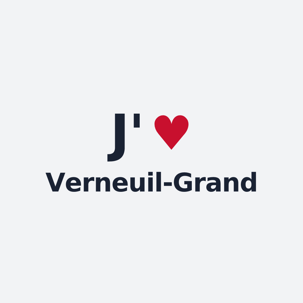 Poster personnalisé Verneuil-Grand — design J'aime Verneuil-Grand