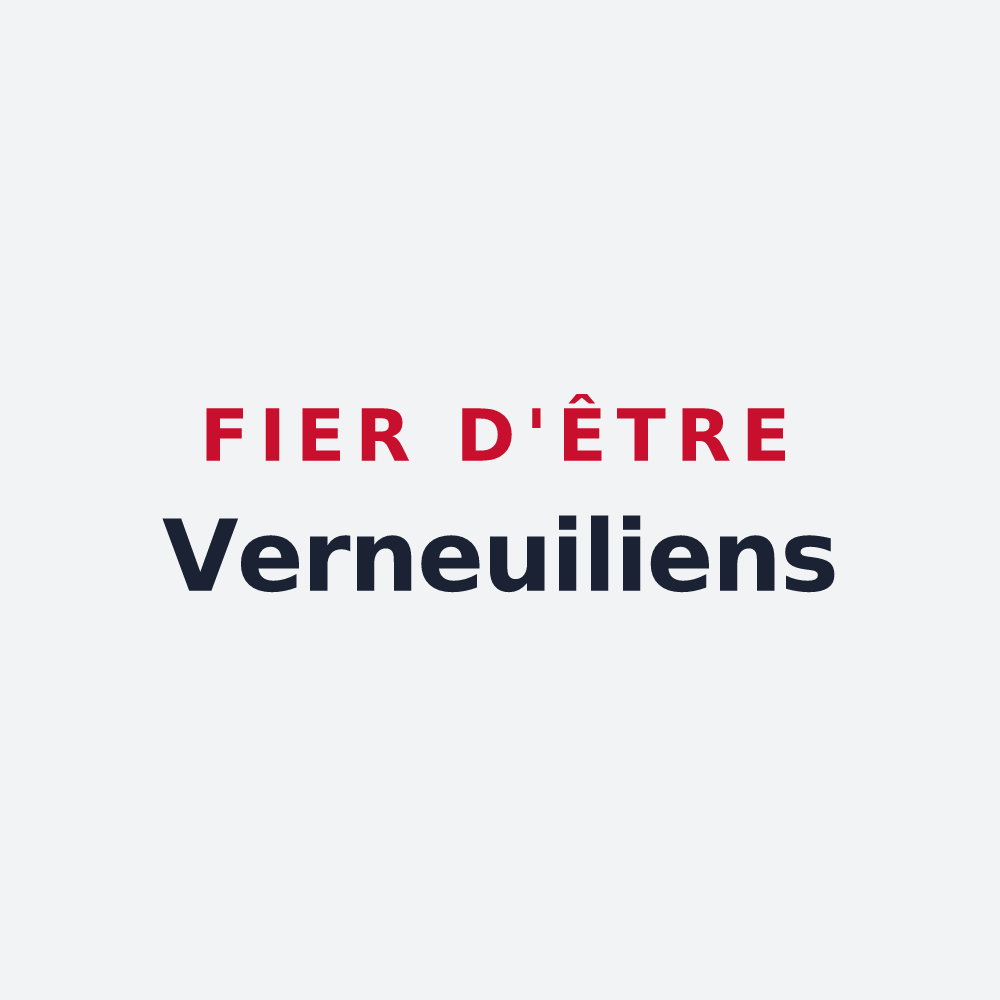 Poster « Fier d'être Verneuiliens » — design pour Verneuil-le-Château
