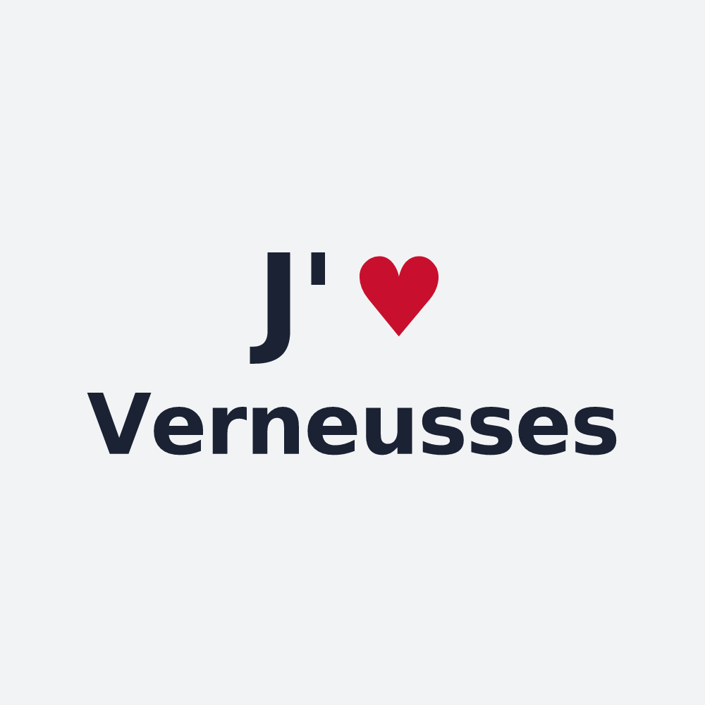 Poster personnalisé Verneusses — design J'aime Verneusses