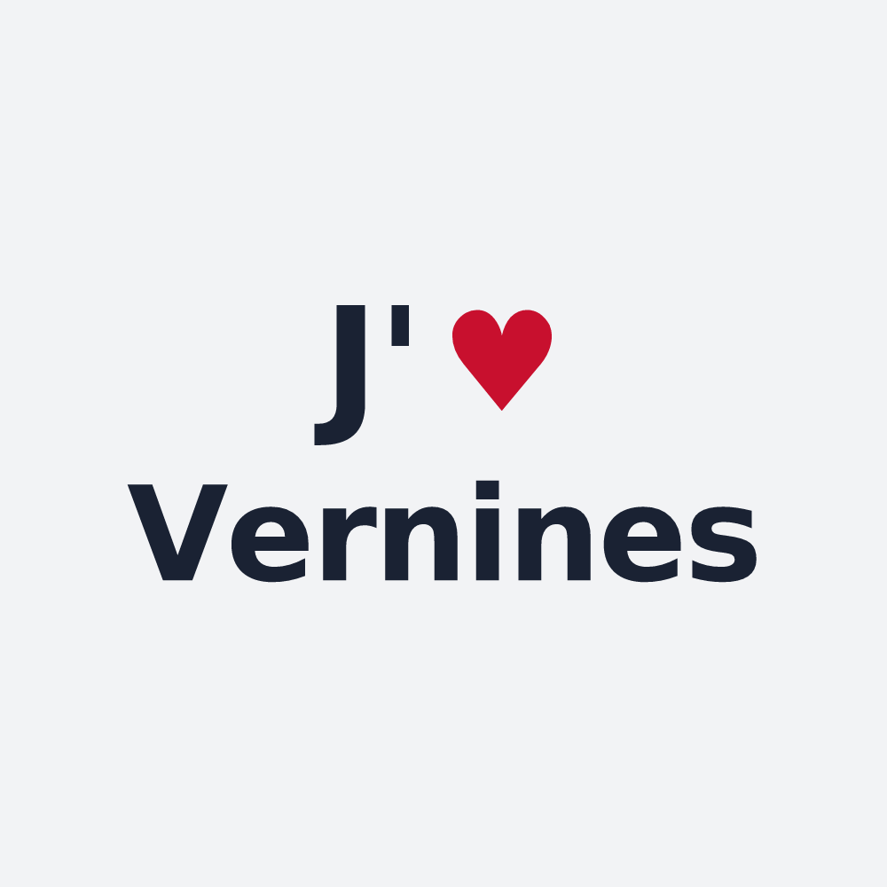 Poster personnalisé Vernines — design J'aime Vernines