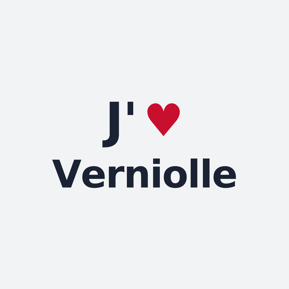 Poster personnalisé Verniolle — design J'aime Verniolle