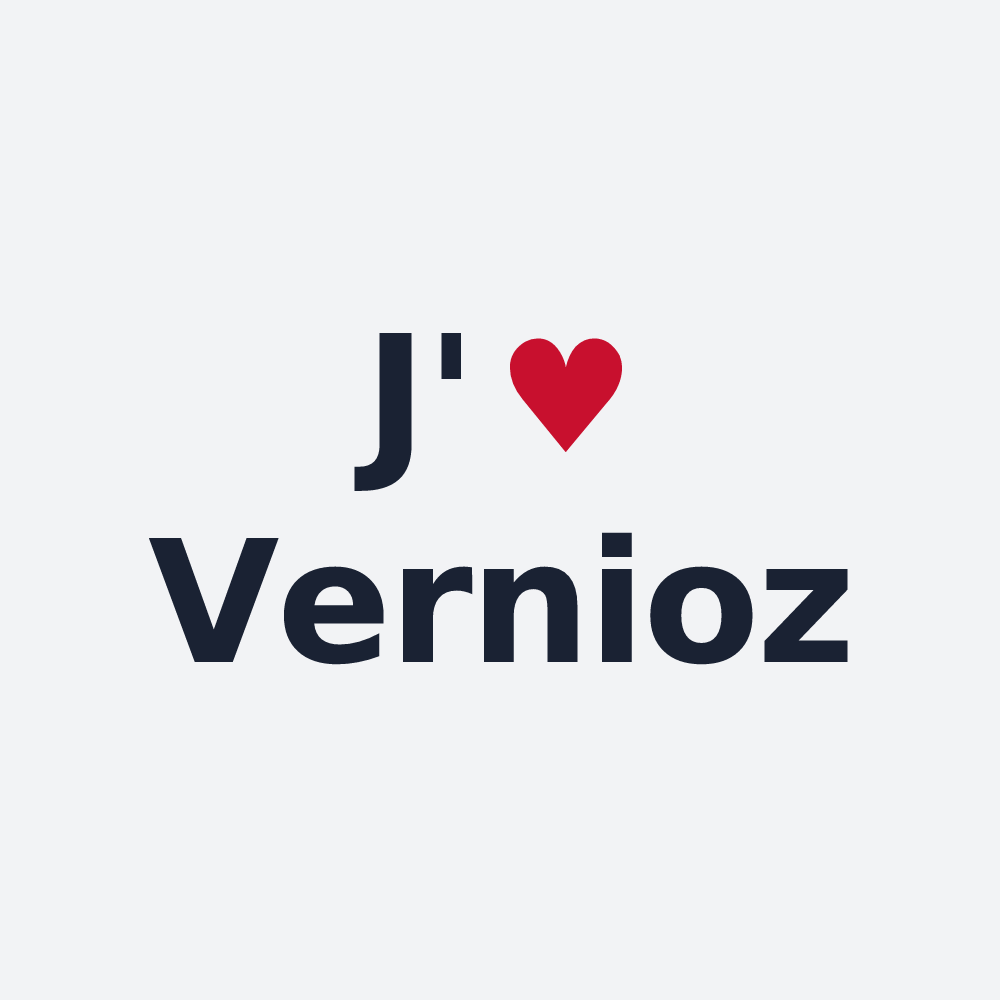 Poster personnalisé Vernioz — design J'aime Vernioz