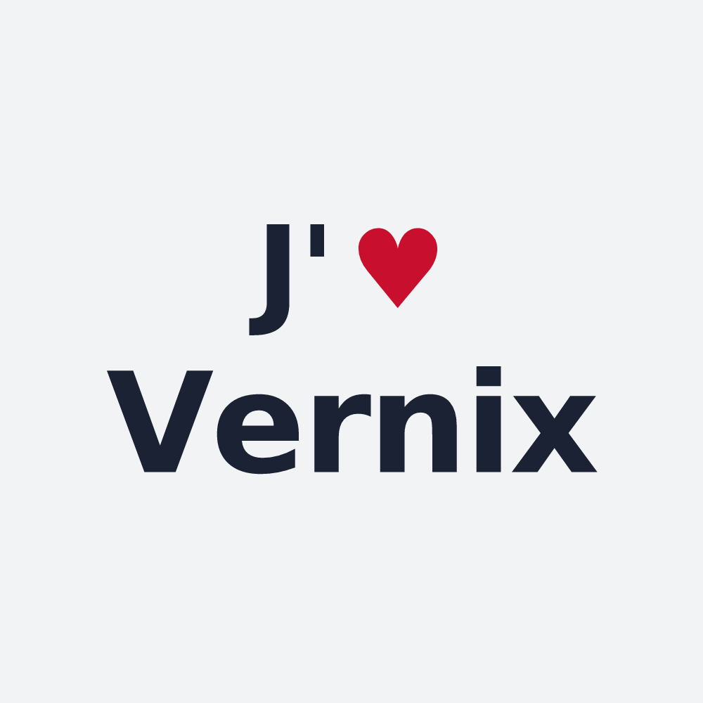 Poster personnalisé Vernix — design J'aime Vernix