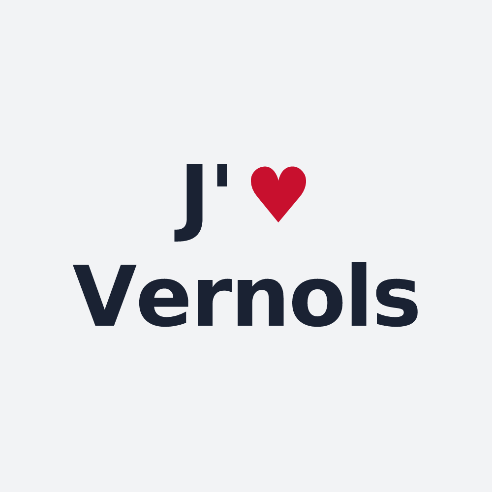 Poster personnalisé Vernols — design J'aime Vernols
