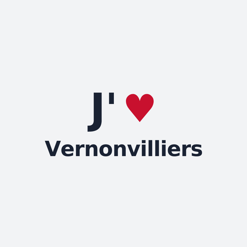 Poster personnalisé Vernonvilliers — design J'aime Vernonvilliers