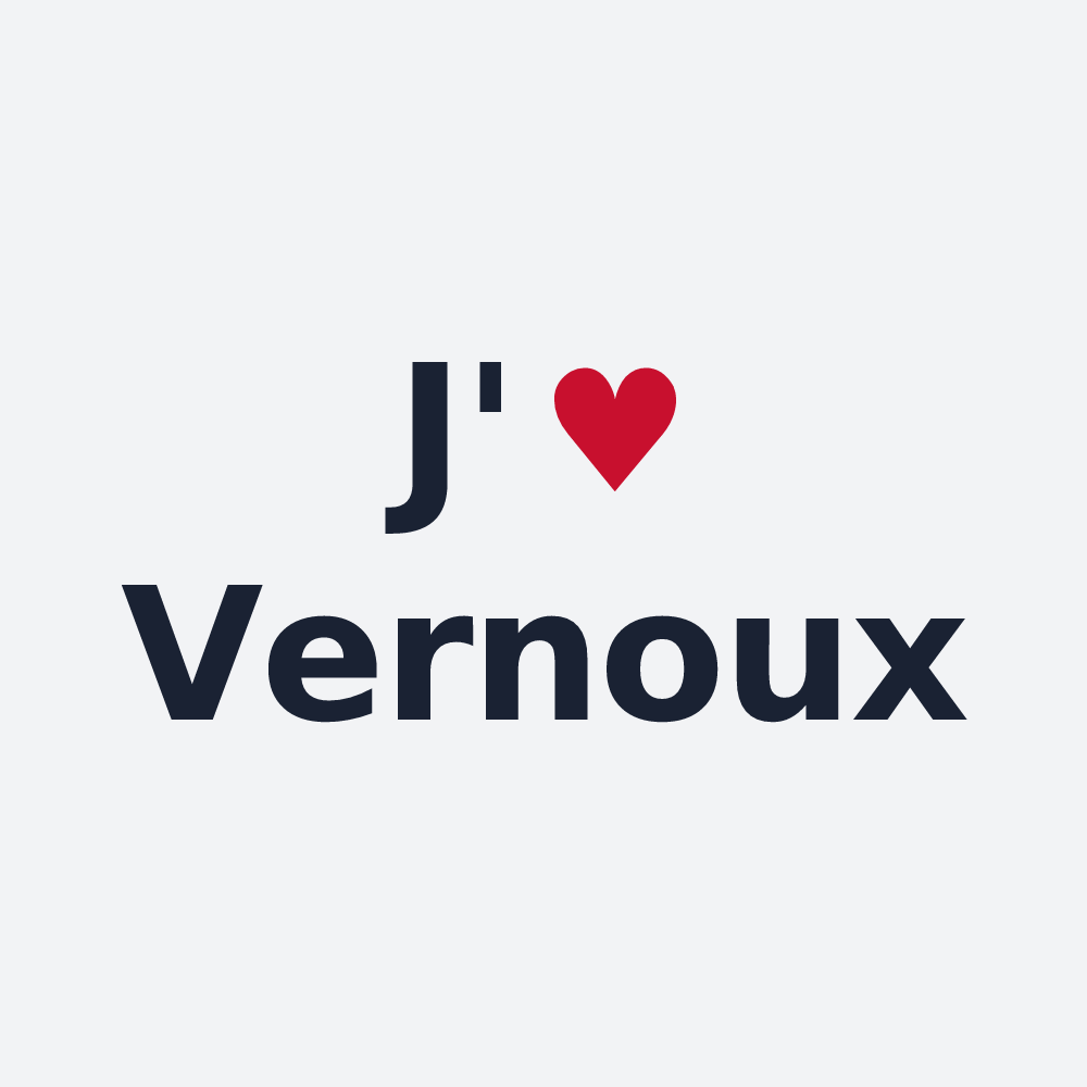 Poster personnalisé Vernoux — design J'aime Vernoux