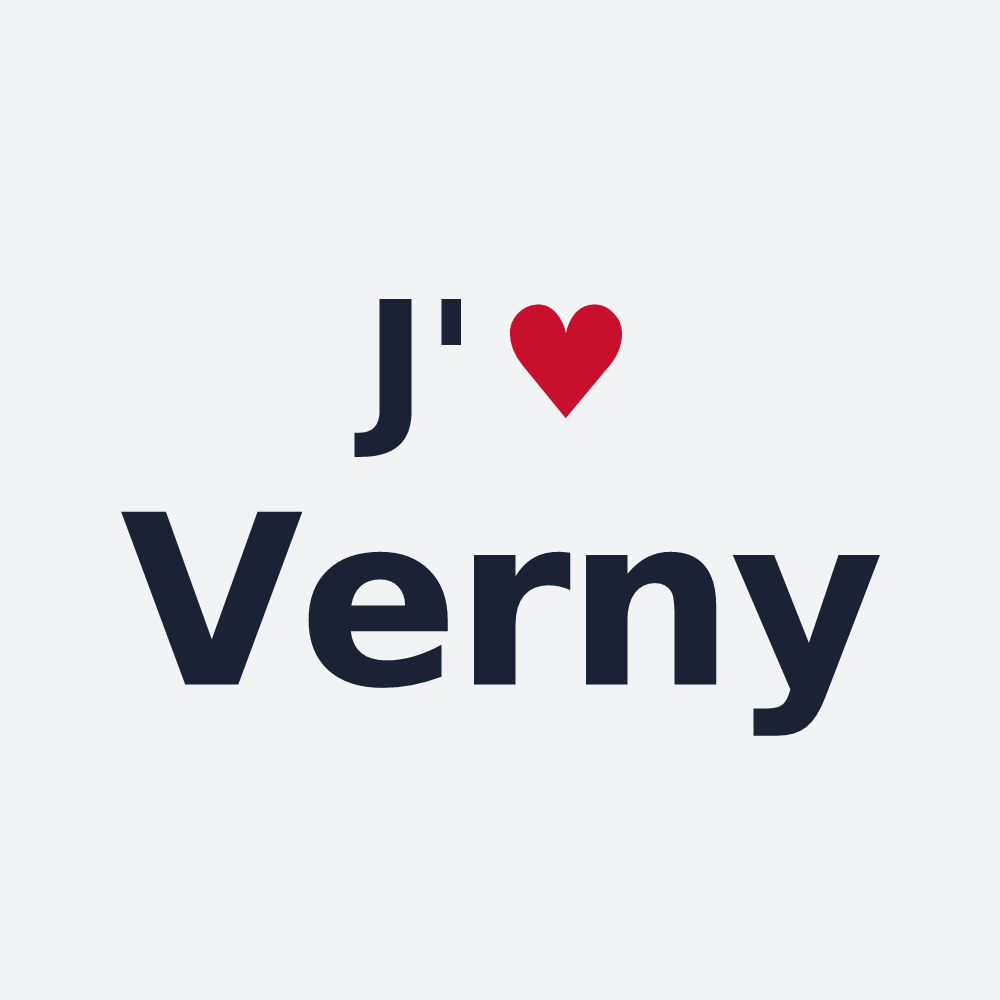 Poster personnalisé Verny — design J'aime Verny