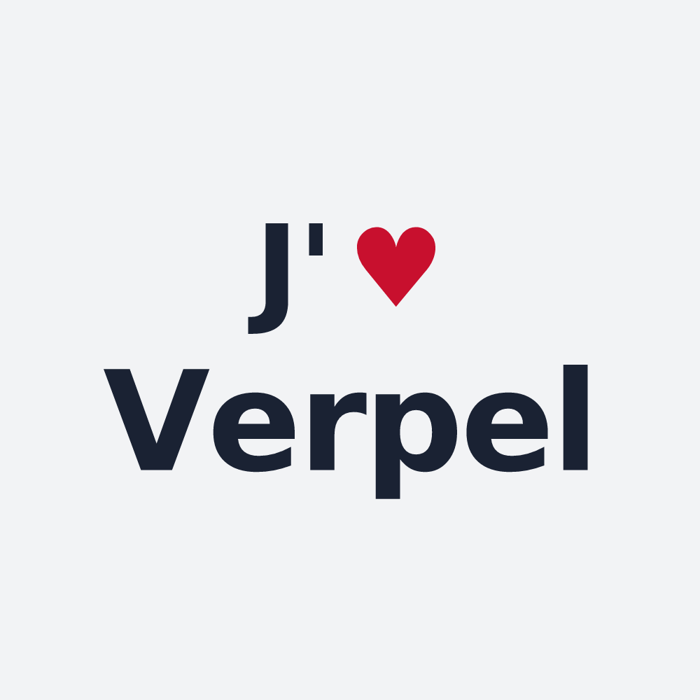 Poster personnalisé Verpel — design J'aime Verpel