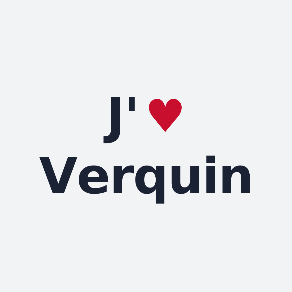 Poster personnalisé Verquin — design J'aime Verquin