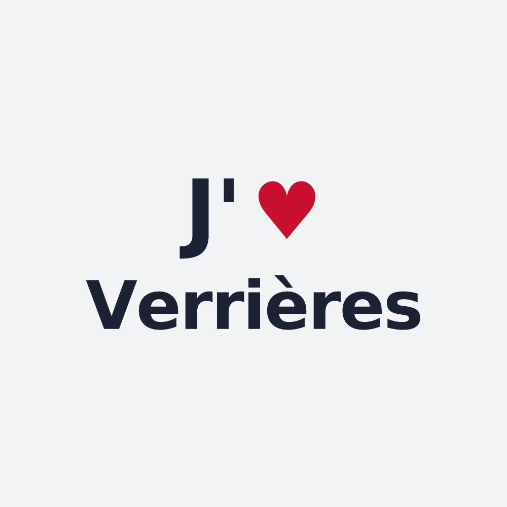 Poster personnalisé Verrières — design J'aime Verrières