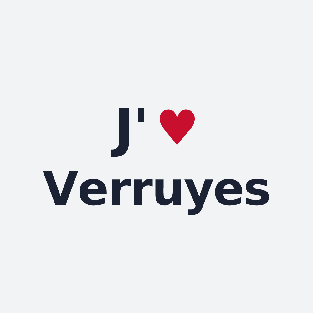 Poster personnalisé Verruyes — design J'aime Verruyes