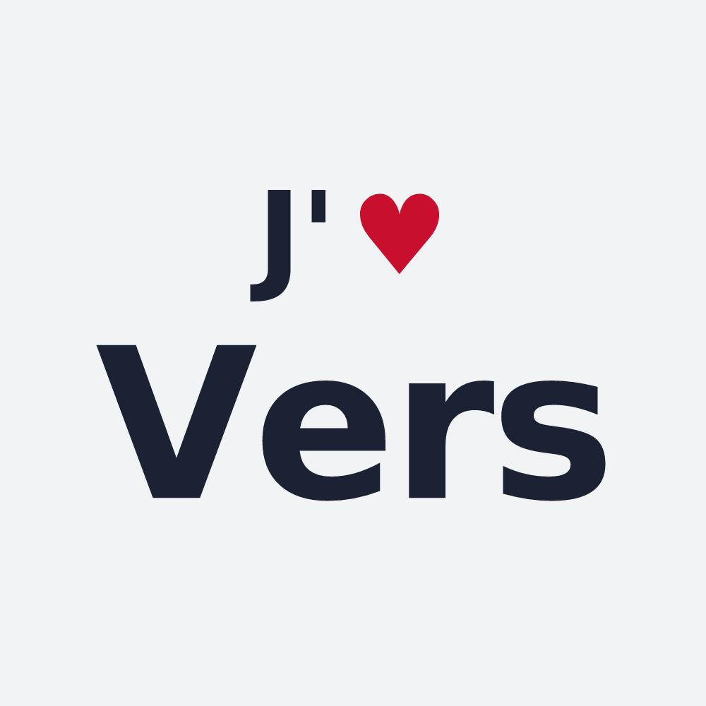 Poster personnalisé Vers — design J'aime Vers