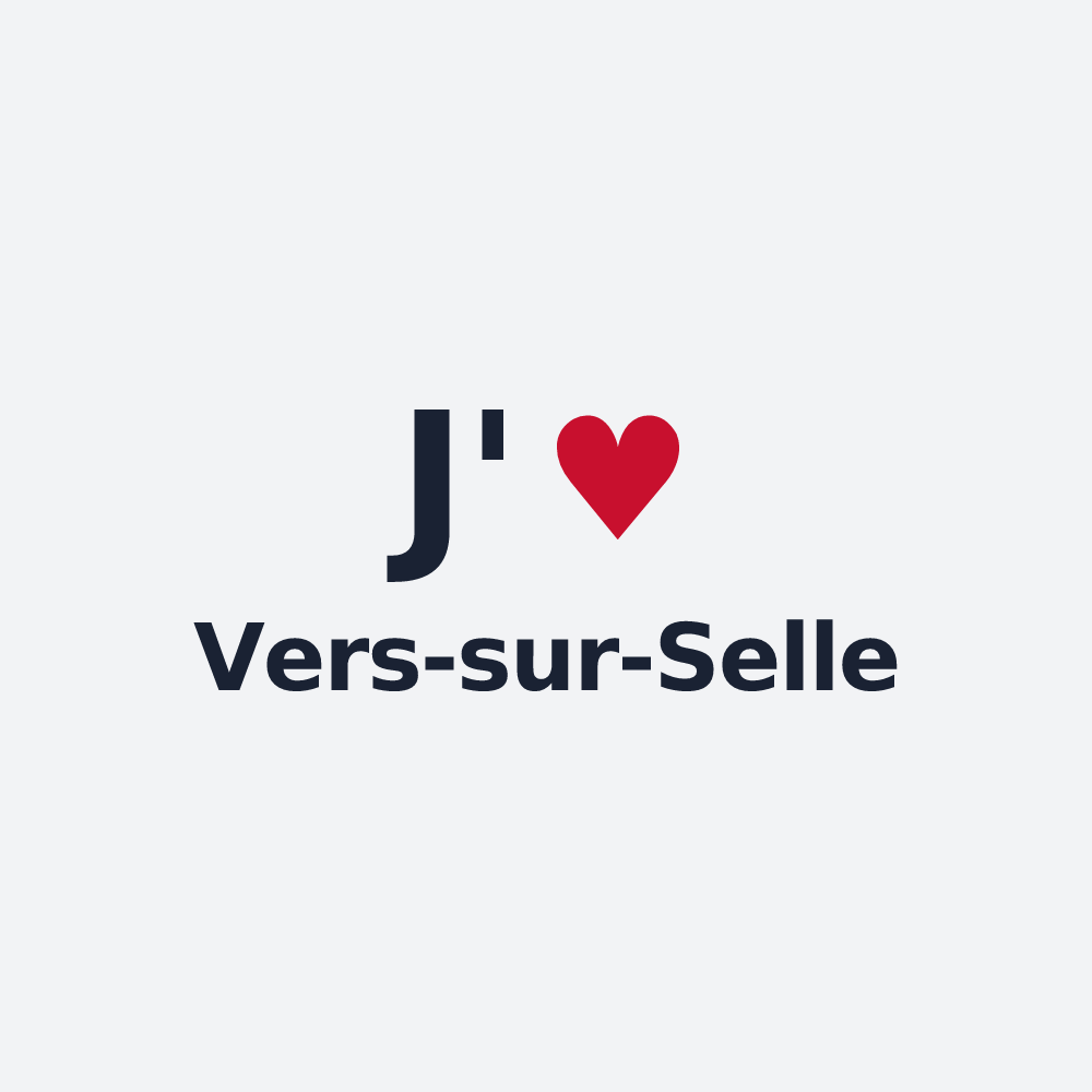Poster personnalisé Vers-sur-Selle — design J'aime Vers-sur-Selle