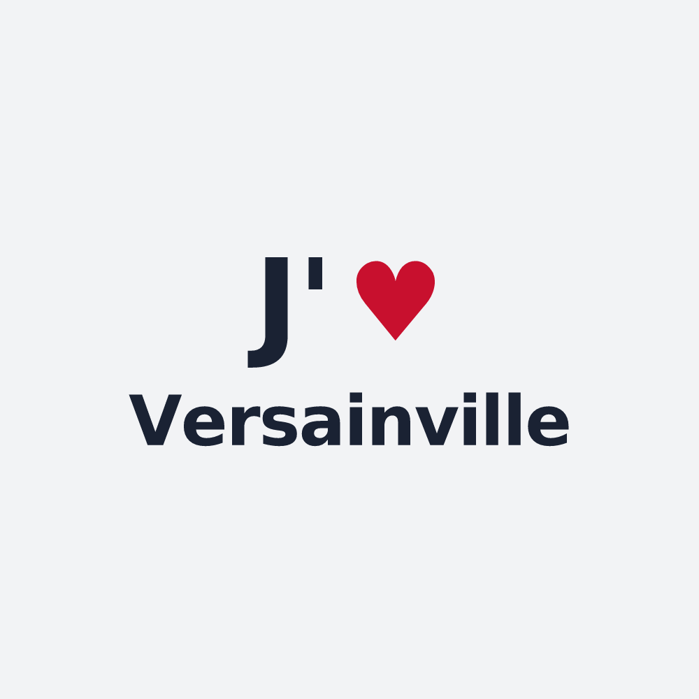 Poster personnalisé Versainville — design « J'aime Versainville » imprimé sur le poster