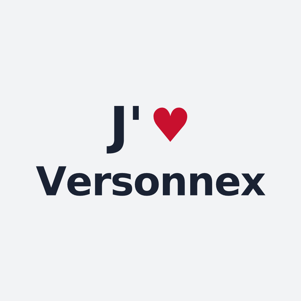 Poster personnalisé Versonnex — design J'aime Versonnex