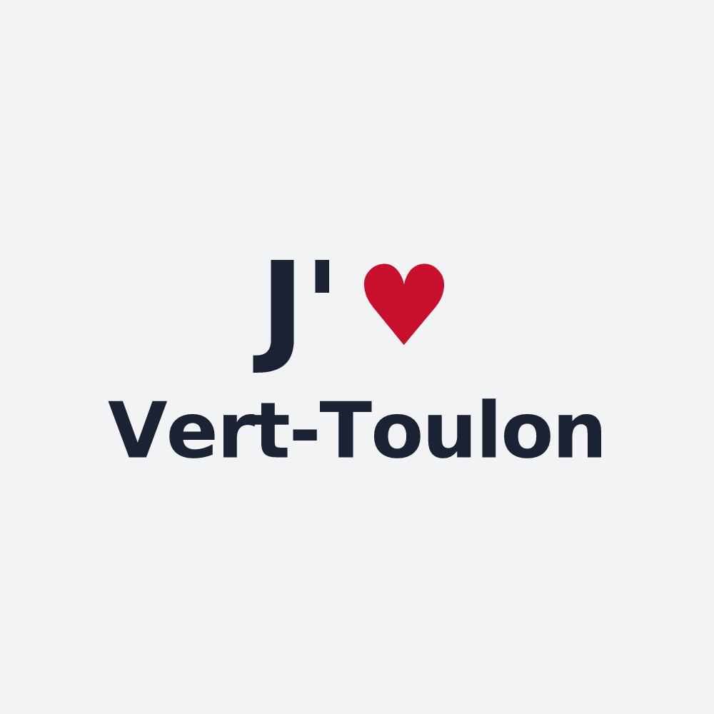 Poster personnalisé Vert-Toulon — design J'aime Vert-Toulon
