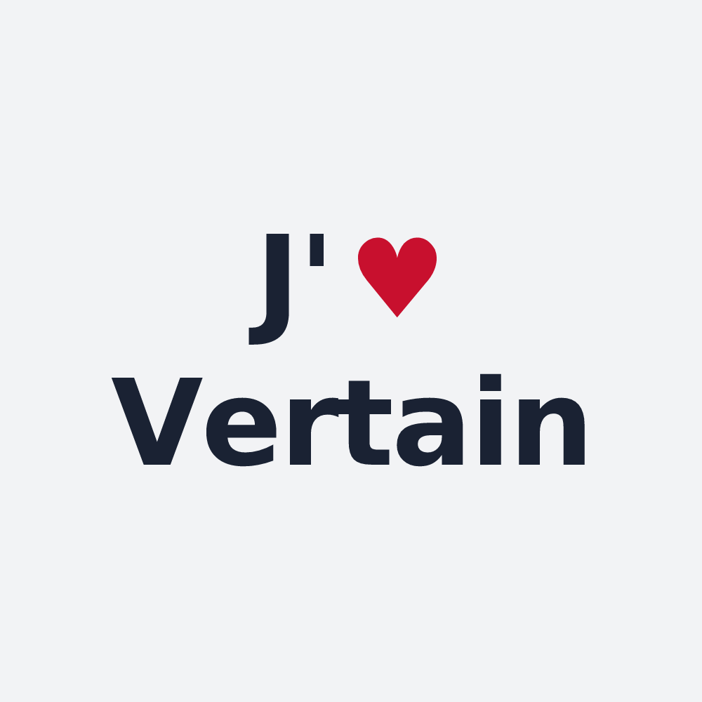Poster personnalisé Vertain — design J'aime Vertain
