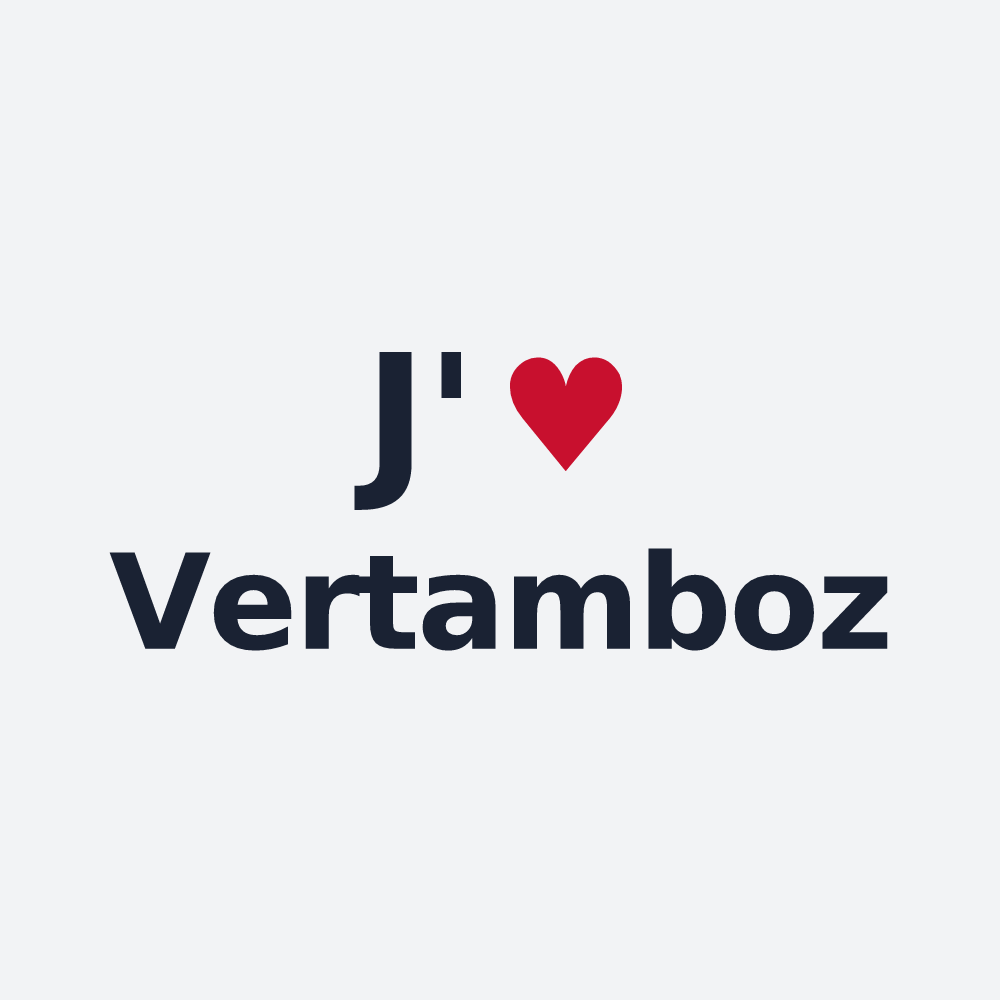 Poster personnalisé Vertamboz — design J'aime Vertamboz