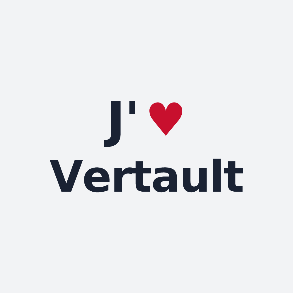 Poster personnalisé Vertault — design J'aime Vertault