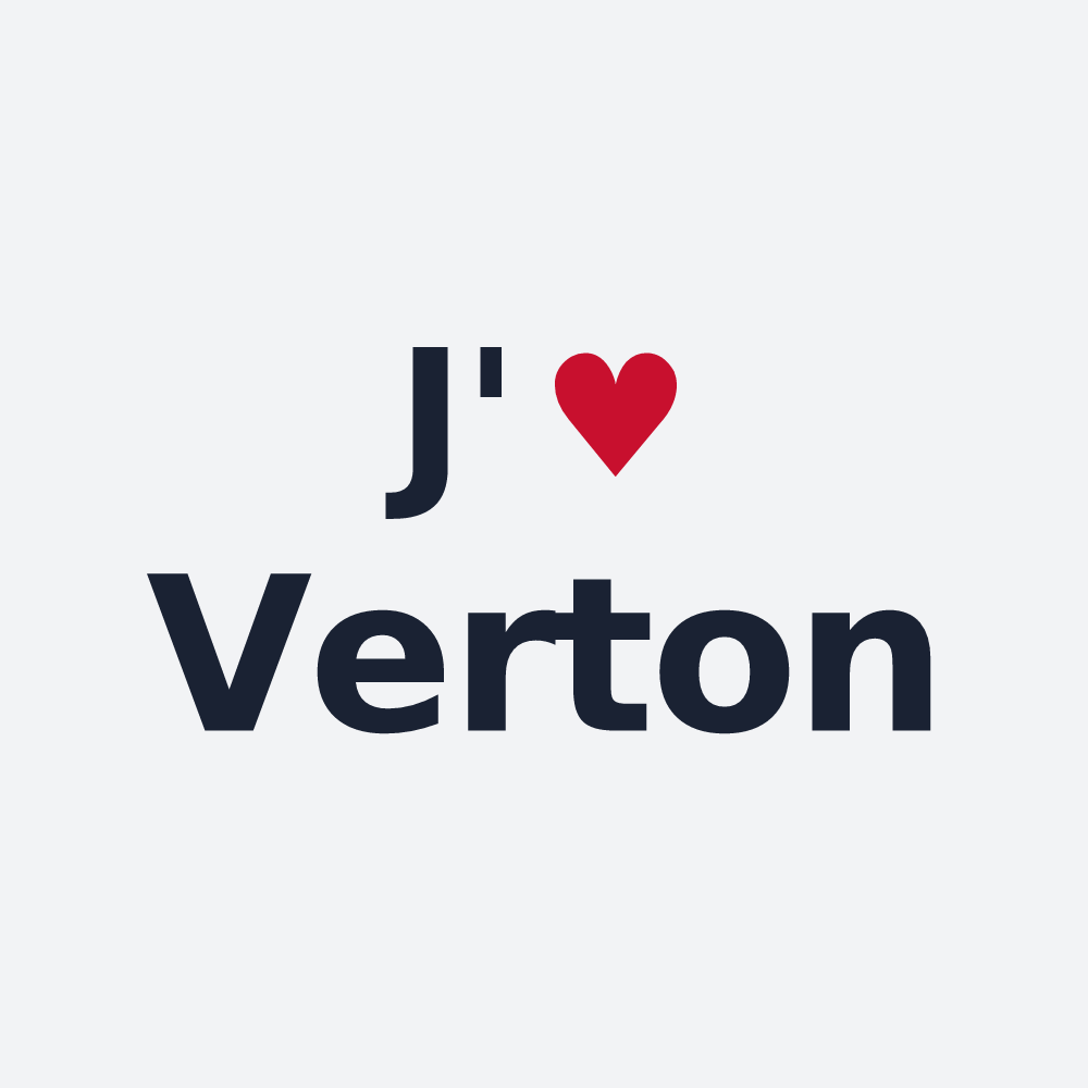 Poster personnalisé Verton — design J'aime Verton
