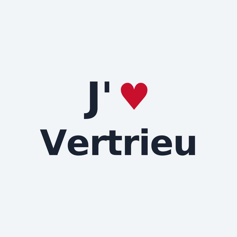 Poster personnalisé Vertrieu — design J'aime Vertrieu