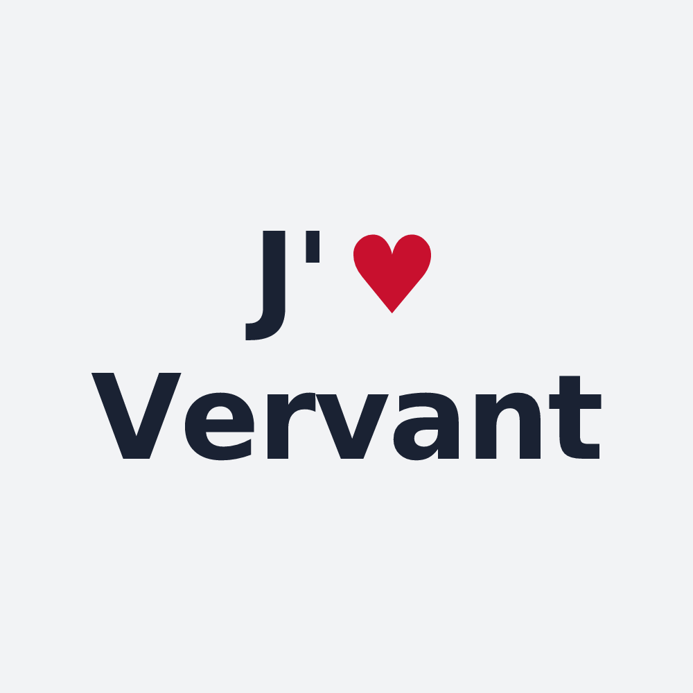 Poster personnalisé Vervant — design J'aime Vervant