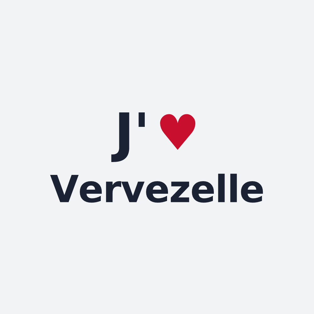 Poster personnalisé Vervezelle — design J'aime Vervezelle