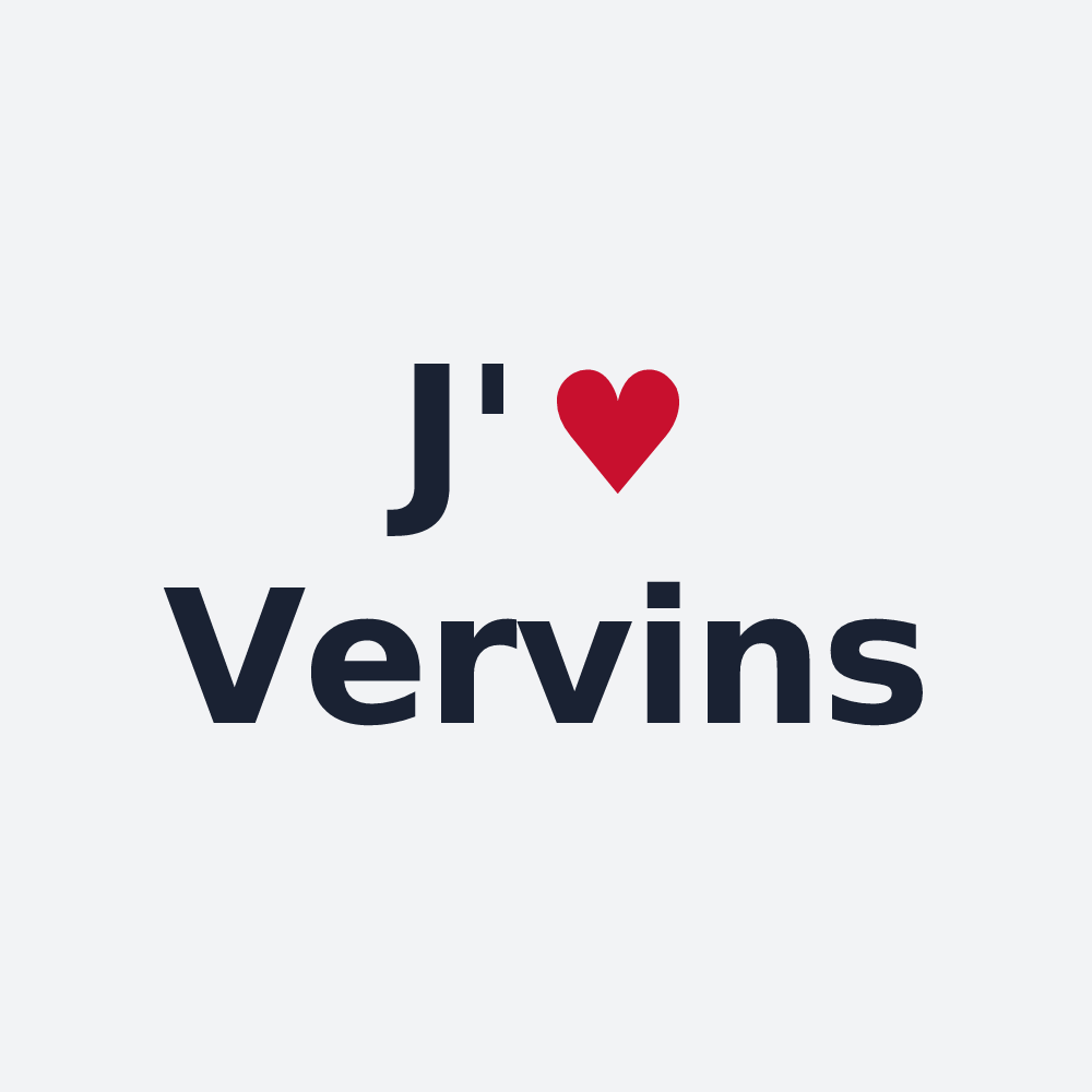 Poster personnalisé Vervins — design « J'aime Vervins » imprimé sur le poster