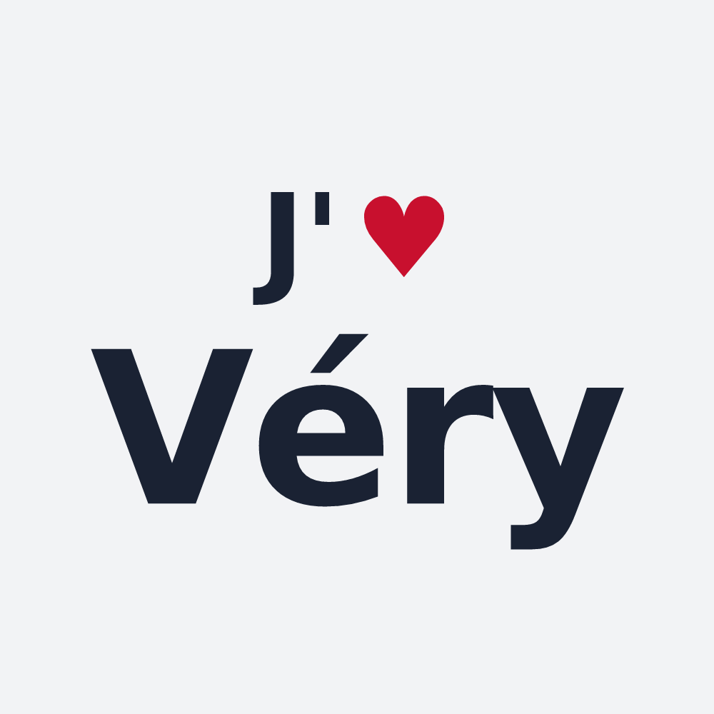 Poster personnalisé Véry — design J'aime Véry