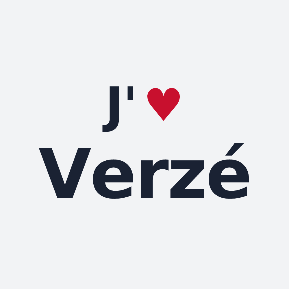 Poster personnalisé Verzé — design « J'aime Verzé » imprimé sur le poster